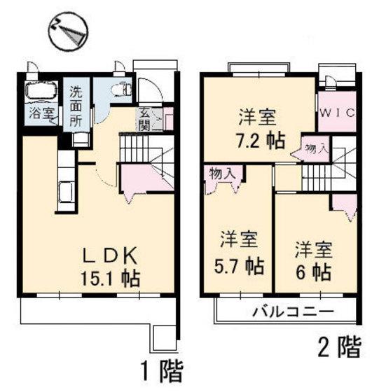ジュビリータウン(3LDK/1階)の間取り写真