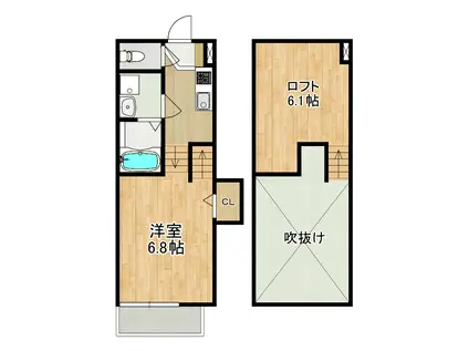 MODERN PALAZZO 諫早SUNNY HILL(1SK/1階)の間取り写真