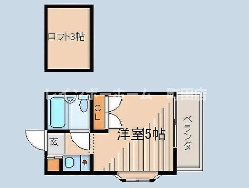 パピヨン豊町(1K/2階)の間取り写真