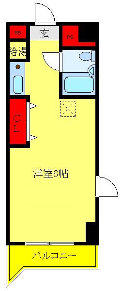 エルウイング板橋本町(ワンルーム/2階)の間取り写真