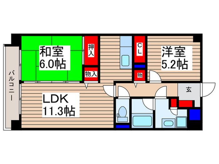 ESTRELLA(2LDK/3階)の間取り写真