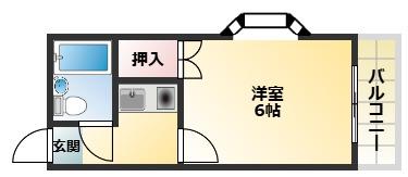 アリーナツムラ(1K/2階)の間取り写真