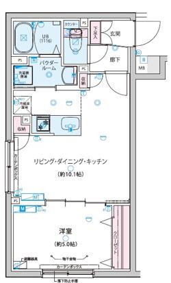 CROSTONE成増(1LDK/2階)の間取り写真