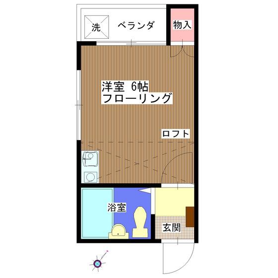 ブランシェ松波(ワンルーム/2階)の間取り写真