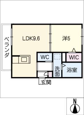グレニアコート(1LDK/3階)の間取り写真