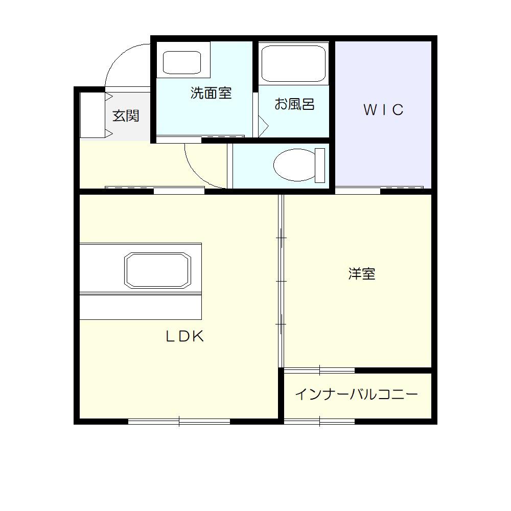 KEY FOREST 太田本町(1LDK/2階)の間取り写真