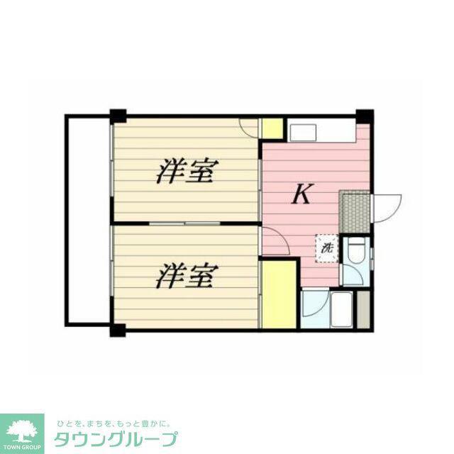 リバーサイドハウス桜台(2K/4階)の間取り写真