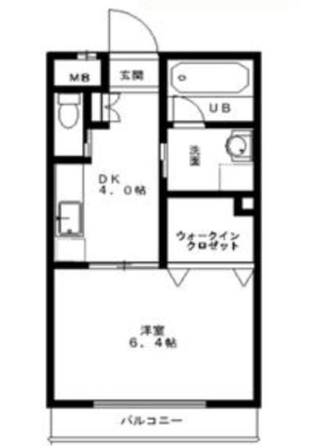 COMODO VITA(1DK/6階)の間取り写真