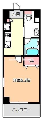 FUJIMAN北山町(1K/7階)の間取り写真