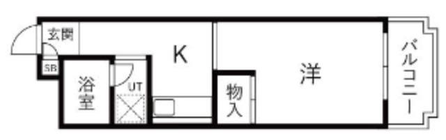 プラザ上北沢(1K/2階)の間取り写真