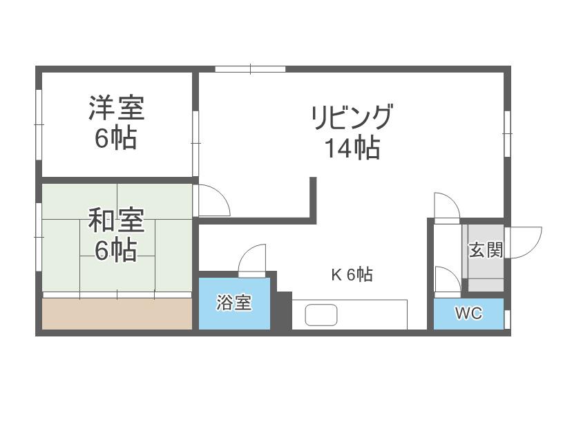 ハイツ54(2LDK/2階)の間取り写真