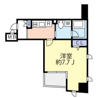 グランヴァンデュヴェール東京(1K/4階)の間取り写真