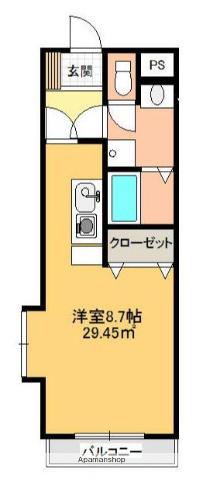 グレアコート(ワンルーム/3階)の間取り写真