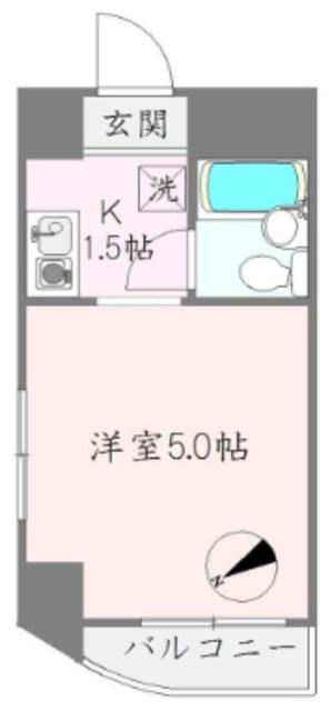 MHC第5ビル(1K/8階)の間取り写真