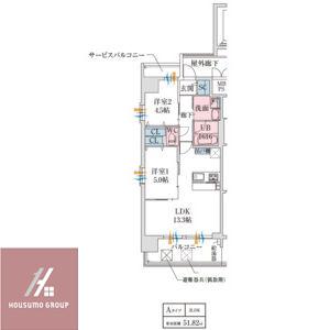 スプランディッド大阪ベイサイドDUE(2LDK/6階)の間取り写真