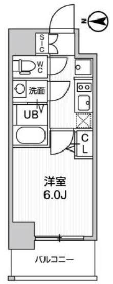 GM難波ウエストD.C(1K/2階)の間取り写真