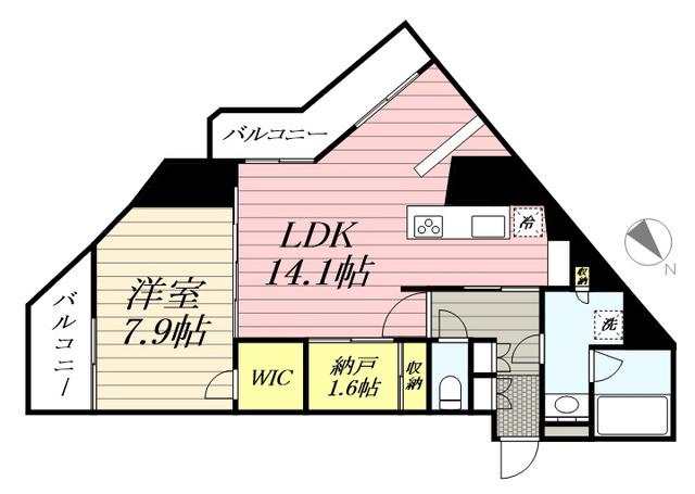 GRANPASEO麻布十番 グランパセオ麻布十番(1LDK/3階)の間取り写真