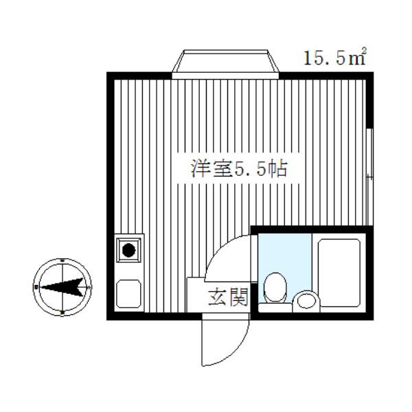 HX KOTAKE(ワンルーム/1階)の間取り写真