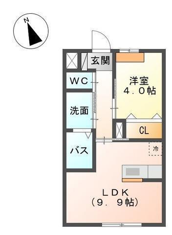 プレアデス(1LDK/1階)の間取り写真