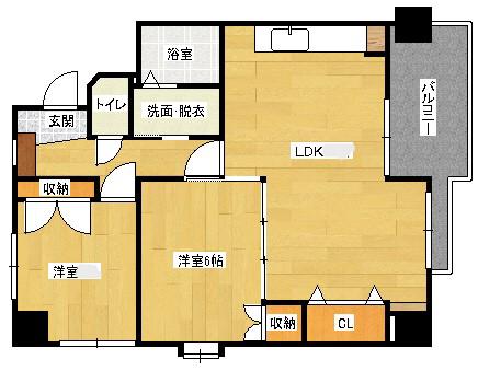 IKEDA BUILDING(2LDK/4階)の間取り写真