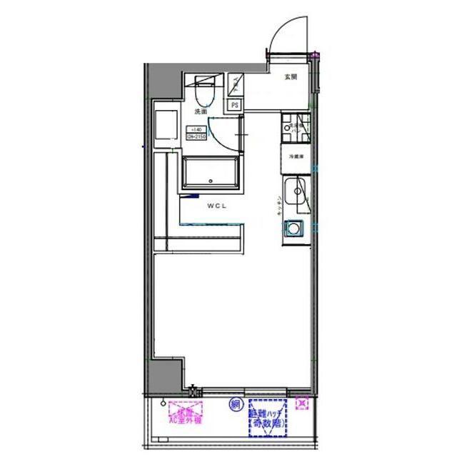 ART APARTMENT IN OOTAKA‐NO‐MORI(ワンルーム/8階)の間取り写真