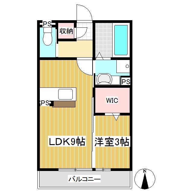 ルピナ上田駅前(1LDK/1階)の間取り写真