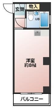 ダイドーメゾン御影VI(ワンルーム/1階)の間取り写真