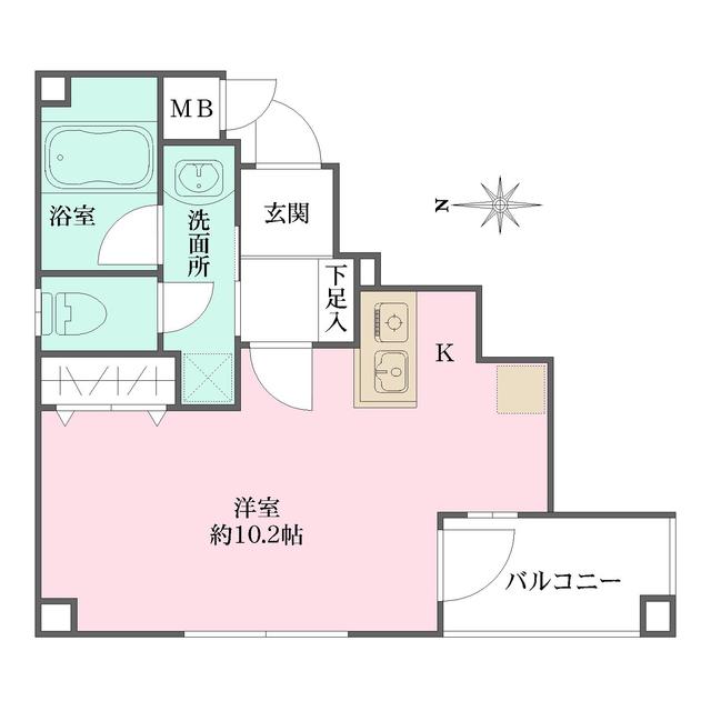 STRAUSS六甲(ワンルーム/3階)の間取り写真
