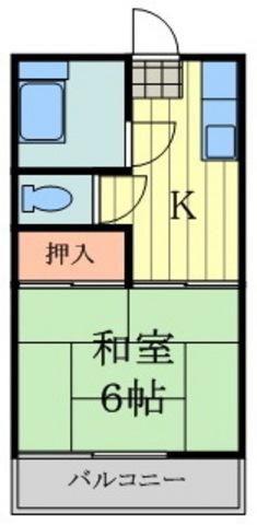サニーコーポ(1K/2階)の間取り写真