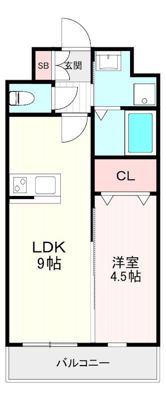 第50川崎ビル(1LDK/7階)の間取り写真