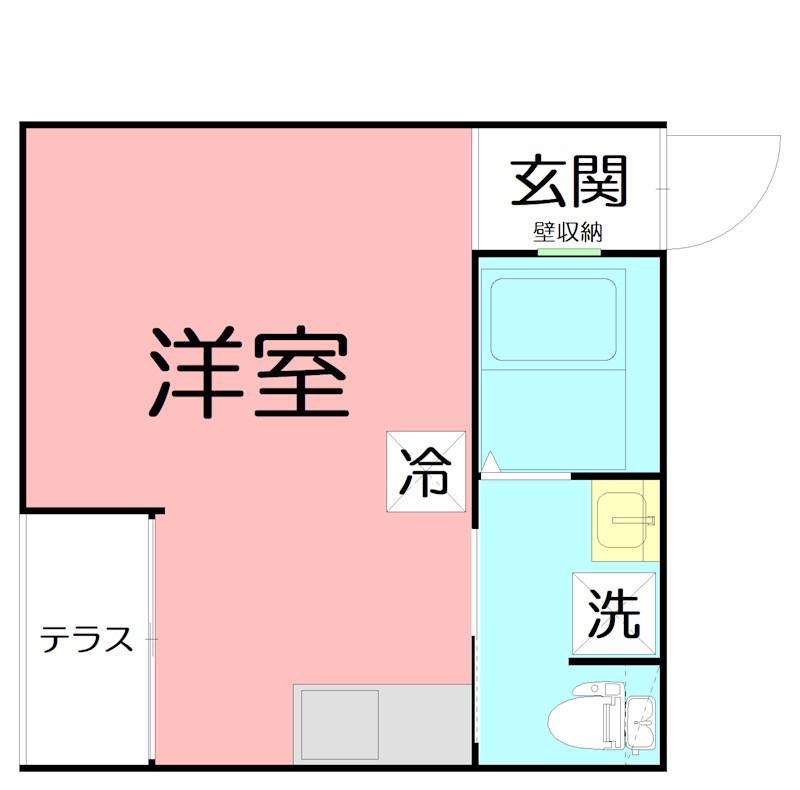 エレーヴ(ワンルーム/1階)の間取り写真