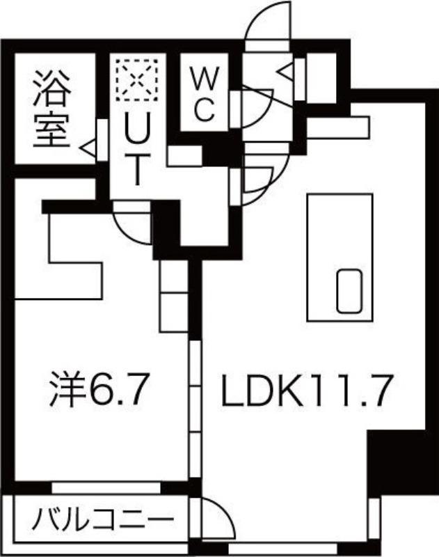 スペチアーレ札幌東(1LDK/7階)の間取り写真