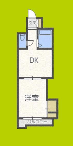 新大阪グランドハイツ北(1DK/3階)の間取り写真