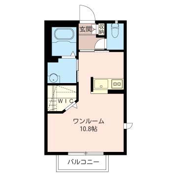 東京メトロ副都心線 地下鉄成増駅 徒歩9分 2階建 築19年(ワンルーム/2階)の間取り写真