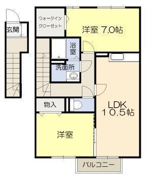 セピアコートIII(2LDK/2階)の間取り写真