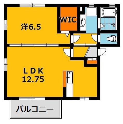 メゾンド・フェニックスD(1LDK/2階)の間取り写真