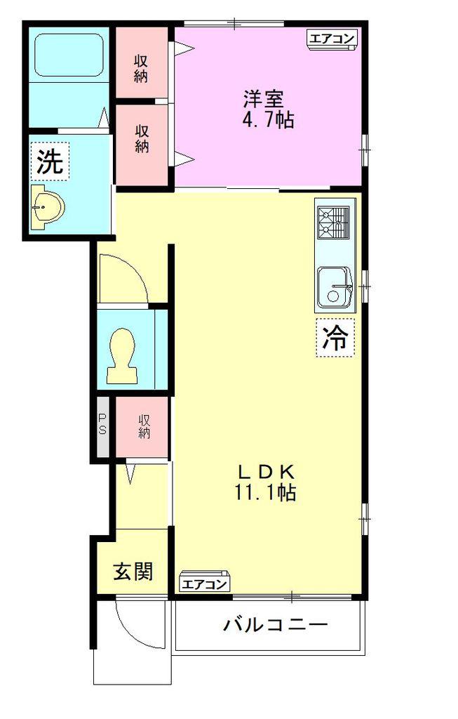 RICH CHILD リッチチャイルド(1LDK/1階)の間取り写真