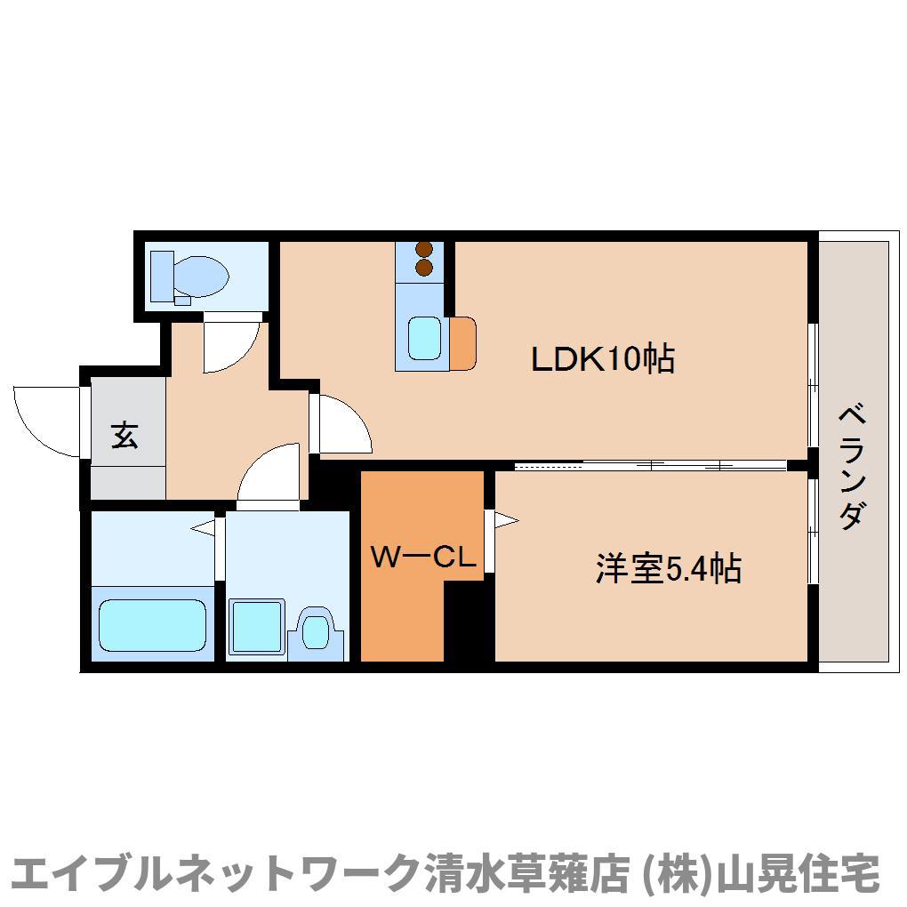 POPOLARE(1LDK/1階)の間取り写真