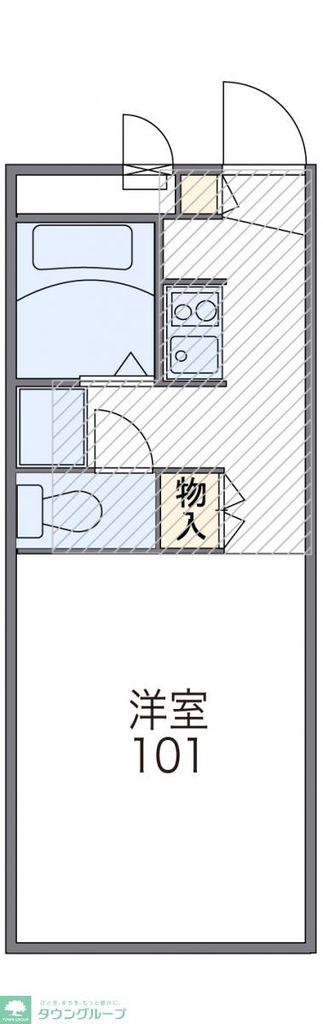 レオパレスコンフォート(1K/2階)の間取り写真
