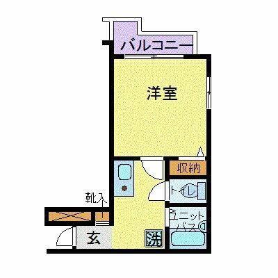 スカイコート麻布(1K/3階)の間取り写真