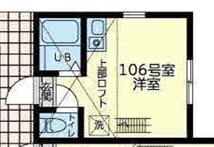 ユナイト石川町ぺルファボーレ(ワンルーム/1階)の間取り写真