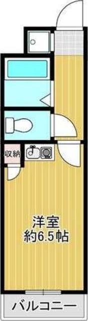 JOYハウス南大沢(ワンルーム/1階)の間取り写真