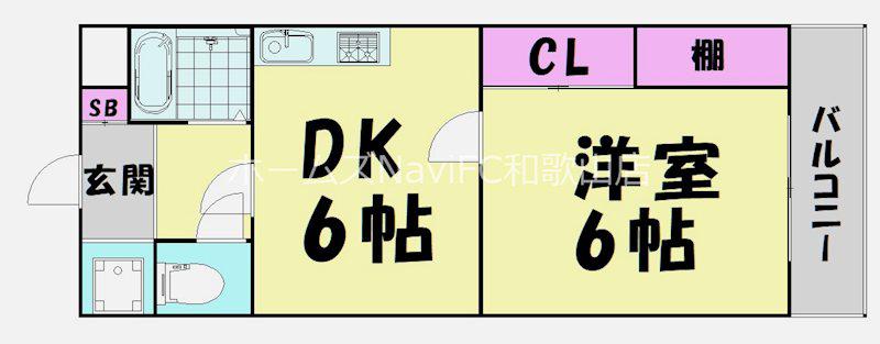 ロイヤルハイツ(1DK/3階)の間取り写真