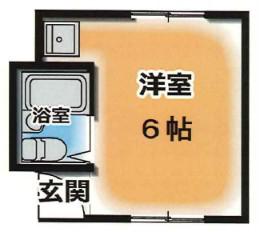 米田マンションI(ワンルーム/3階)の間取り写真