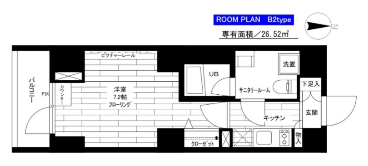 ステージグランデ新桜台(1K/3階)の間取り写真