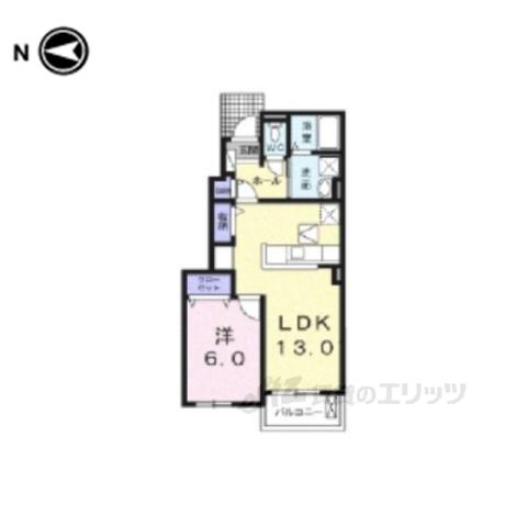 エスポアールT・HⅡ(1LDK/1階)の間取り写真