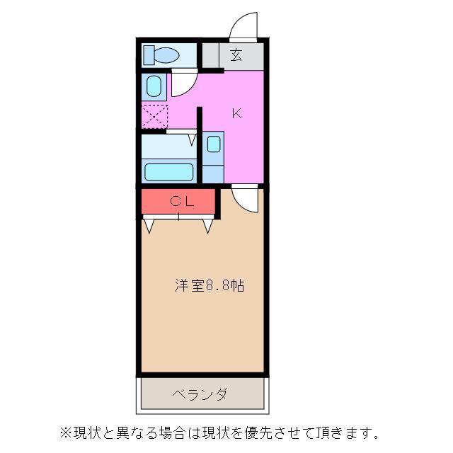 TAIRAII(1K/5階)の間取り写真