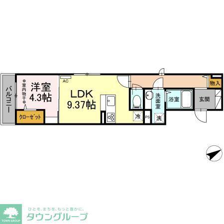 サンクアン吉祥寺(1LDK/3階)の間取り写真