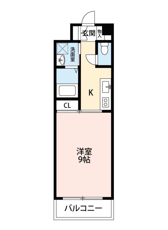 グランデュ桜II(1K/2階)の間取り写真