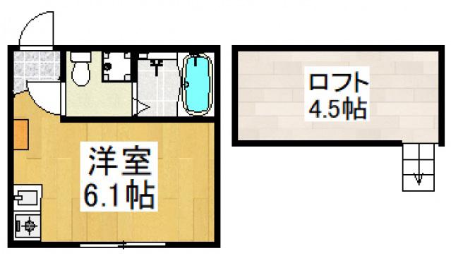 ノーブル・コート柳沢(ワンルーム/2階)の間取り写真